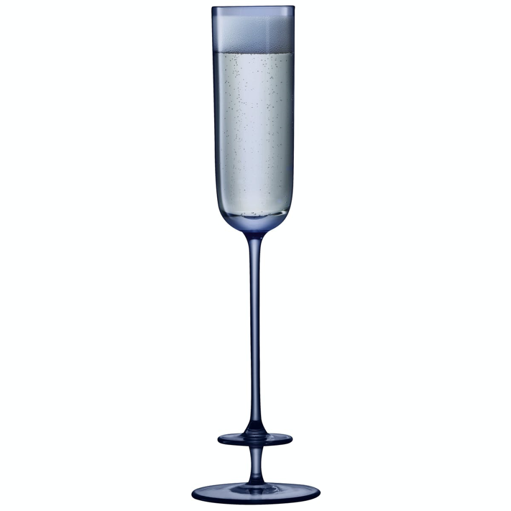 Champagne Theatre Flute, Set of 2, Midnight Blue