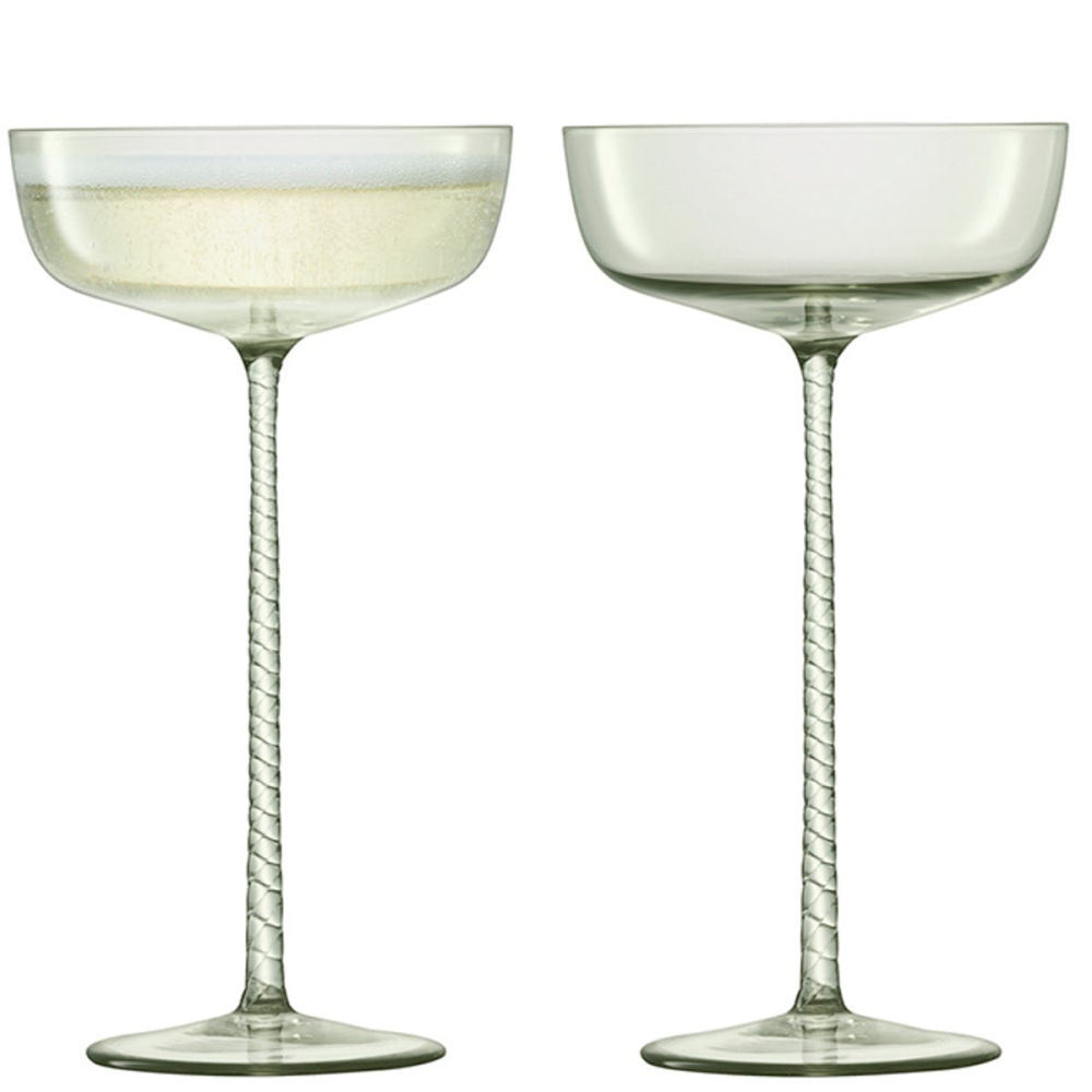 Champagne Theatre Set of 2 Saucers - 190ml; Smoke Grey