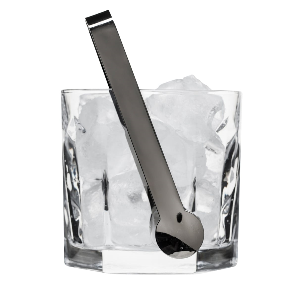 Club Ice bucket with tongs, D12.5cm, Clear
