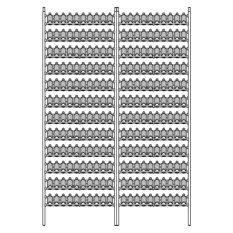 Premier Cru Modern - Display - Triple Triple (81 1/4 Wide) - 1 Bottle Deep