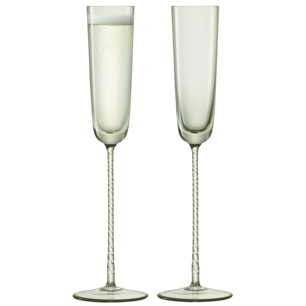 Champagne Theatre Pair of champagne flutes, 120ml, smoke grey