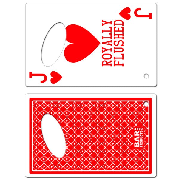Credit Card Bottle Openers - Hearts Royally Flushed