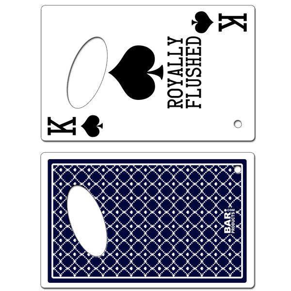 Credit Card Bottle Openers - Spades Royally Flushed