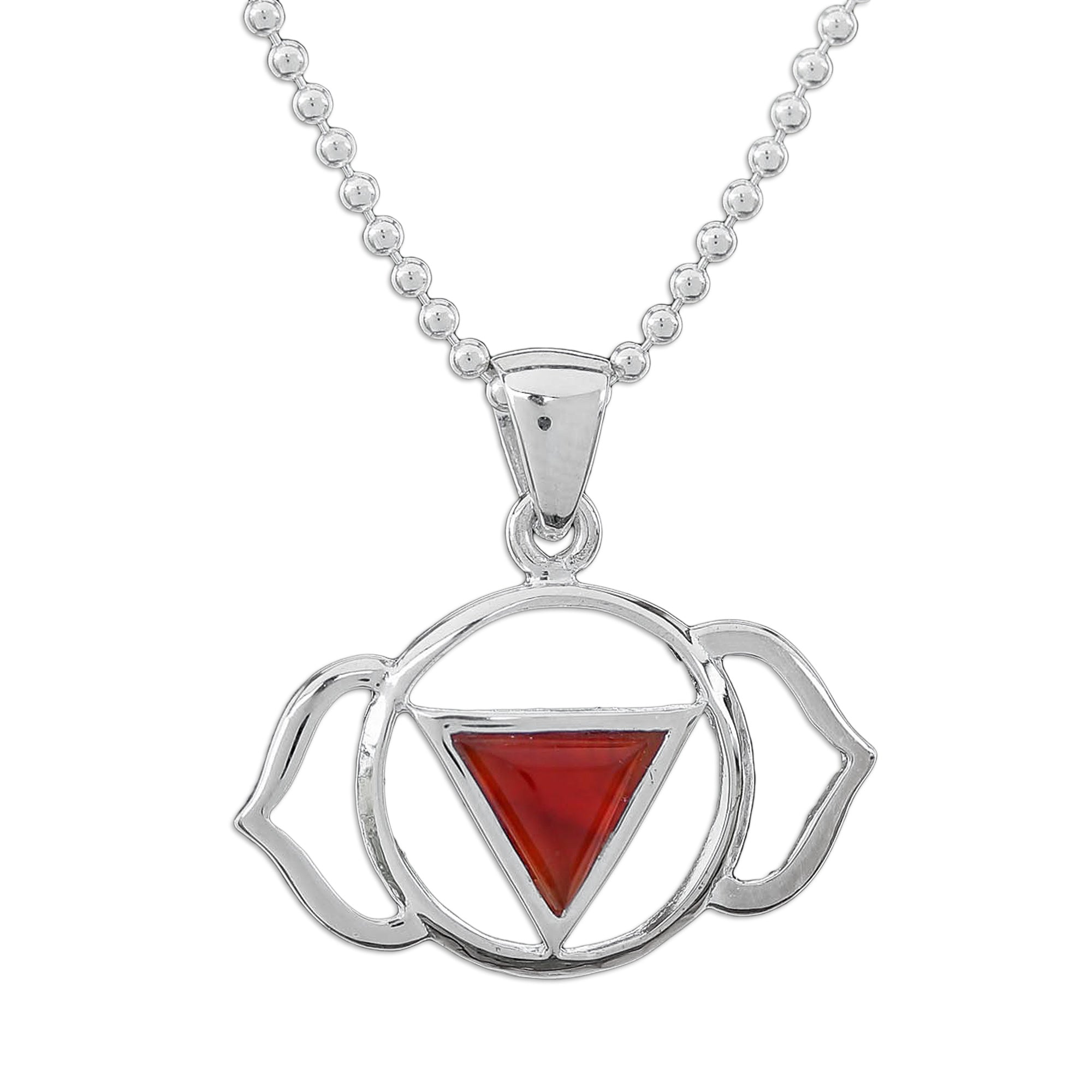 Semi-Abstract Elephant-Themed Carnelian Pendant Necklace - Giant Fire