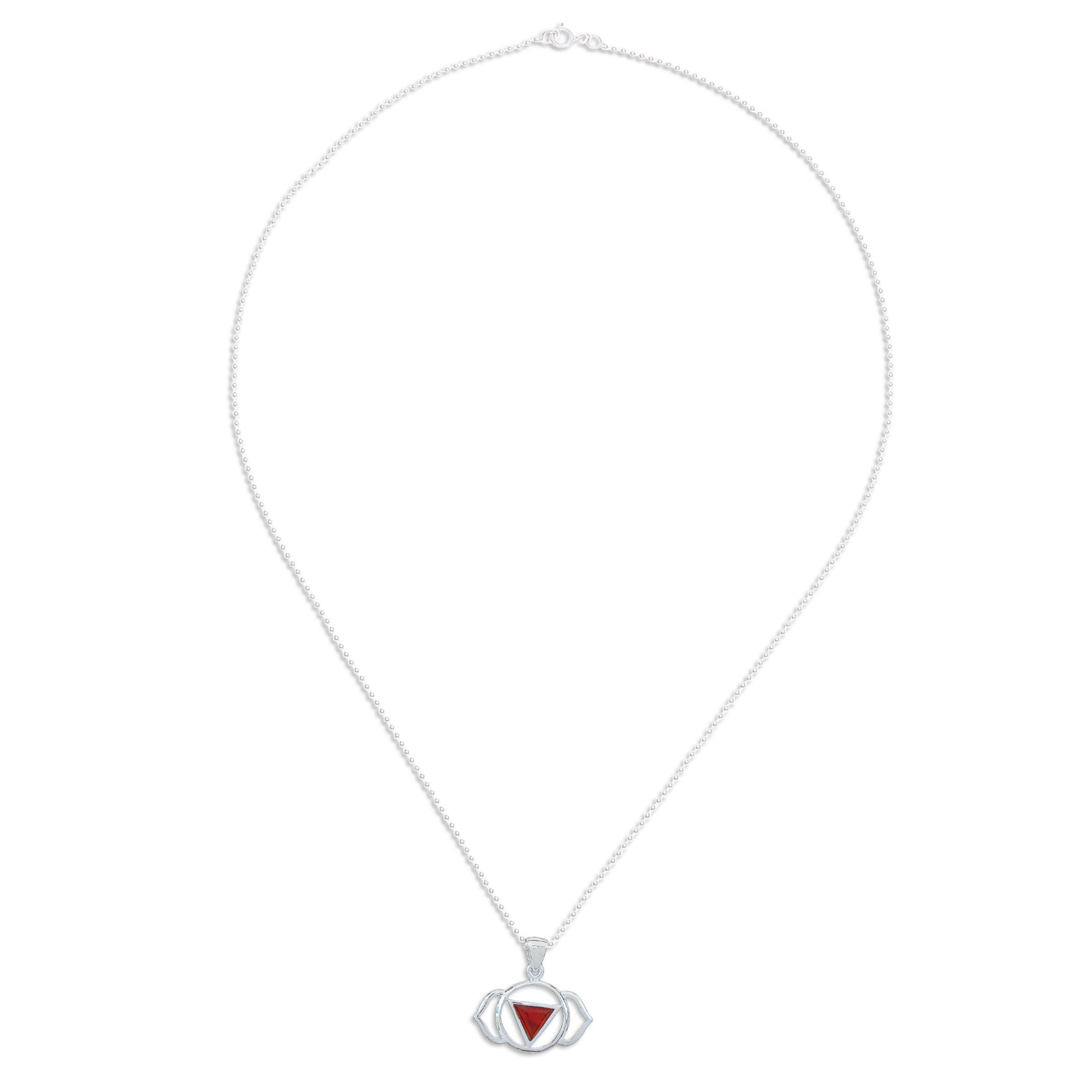Semi-Abstract Elephant-Themed Carnelian Pendant Necklace - Giant Fire
