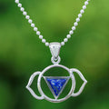 Semi-Abstract Elephant-Themed Lapis Lazuli Pendant Necklace - Giant Intellect