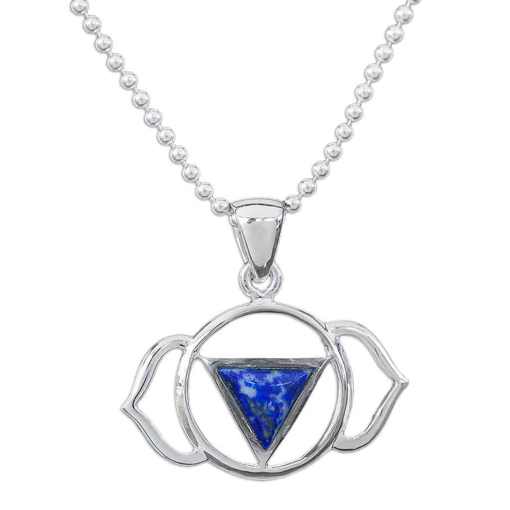 Semi-Abstract Elephant-Themed Lapis Lazuli Pendant Necklace - Giant Intellect