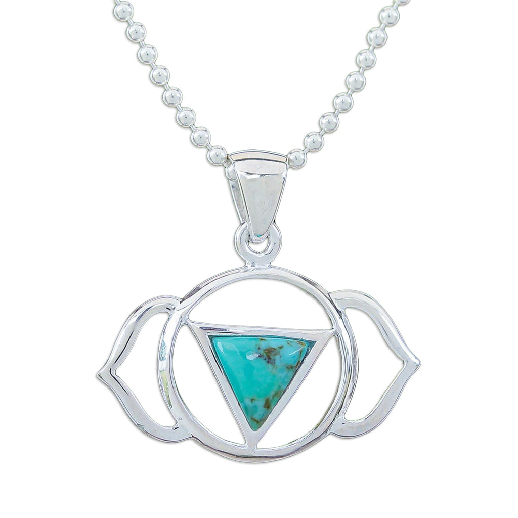 Modern Reconstituted Turquoise Elephant Pendant Necklace - Minimalist Elephant
