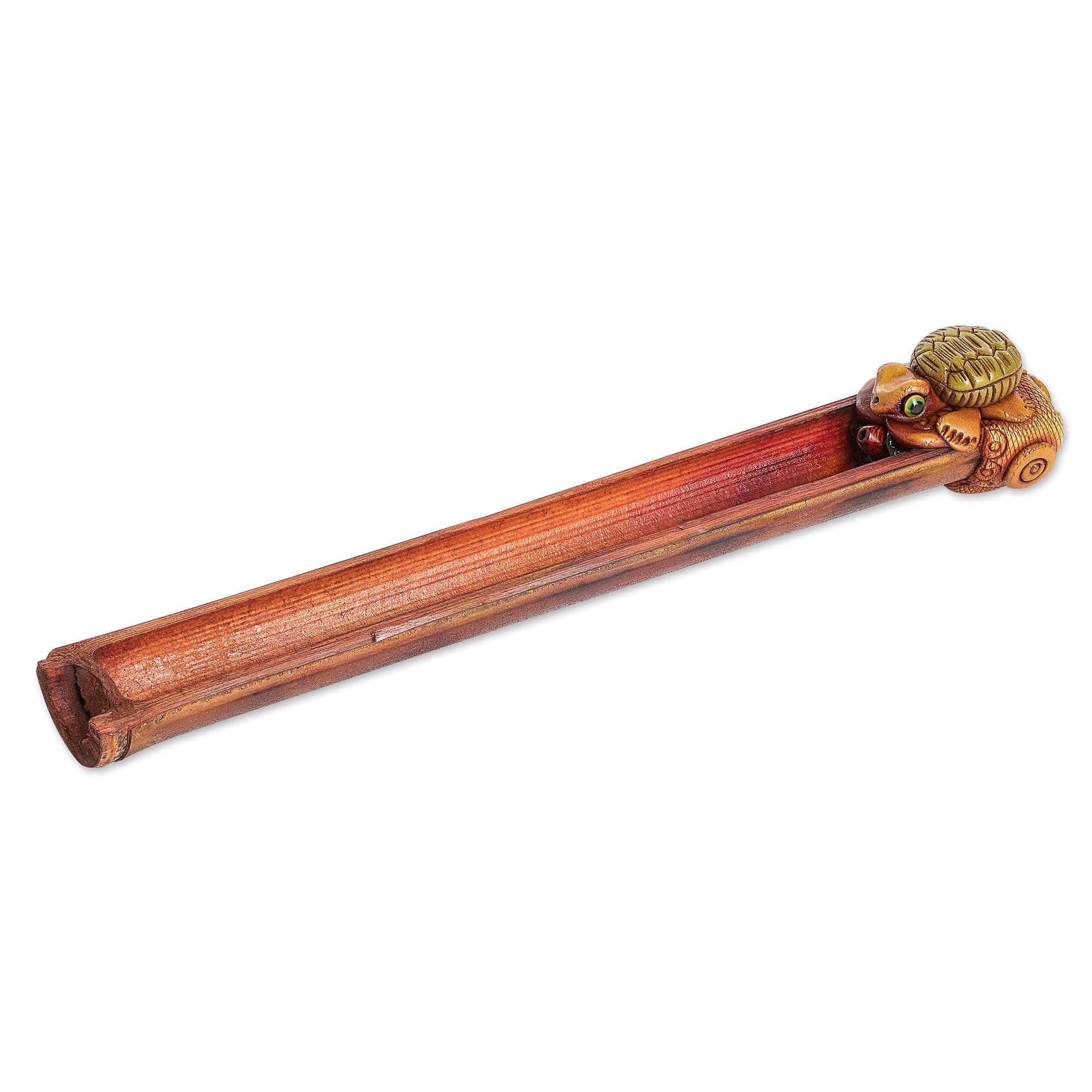 Bamboo & Resin Turtle Incense Holder Handmade in Costa Rica - Costa Rican Turtle