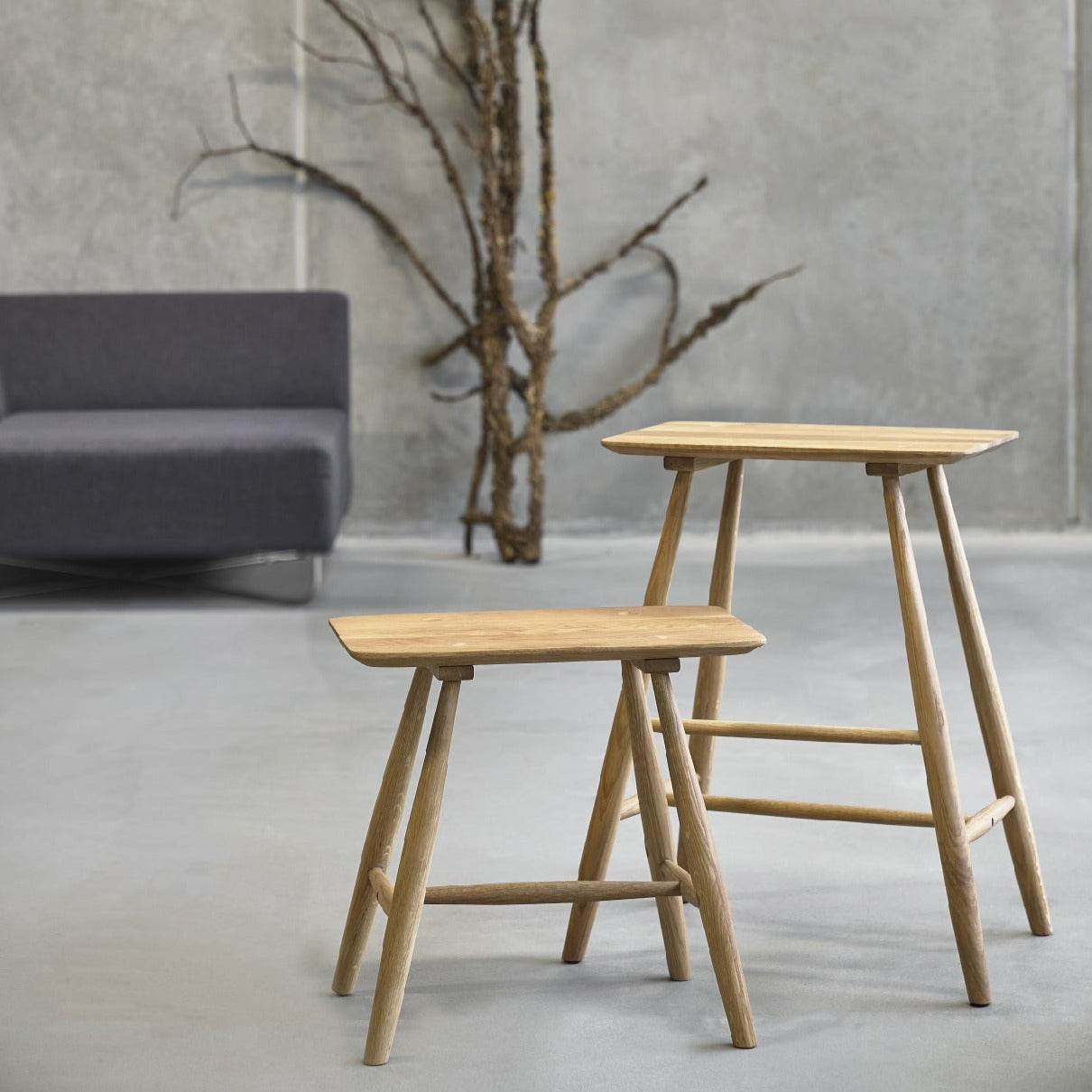 Bodo Stool | Natural Oak | 45cm
